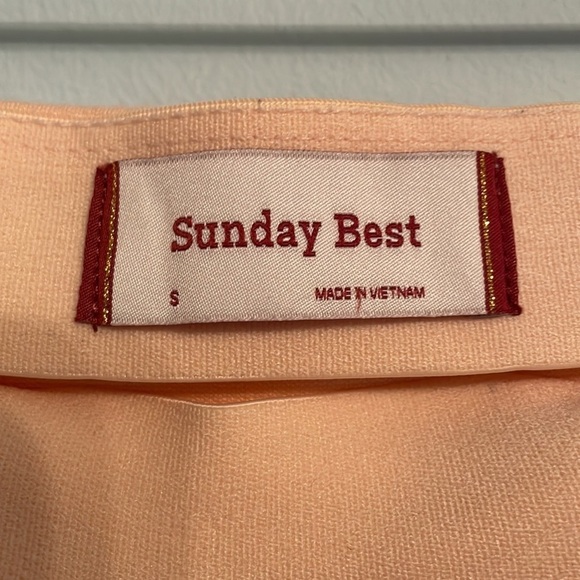 Aritzia Sunday Best Primrose Tulip Faux Wrap Skirt in Peach Size S - Picture 3 of 6